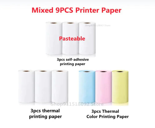 Cat Shape Mini Printer - Pocket-Sized Thermal Inkless Black and White Printer with Bluetooth Connectivity
