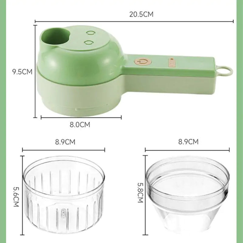 4-in-1 Electric Vegetable Cutter Set - USB Charged and Handheld