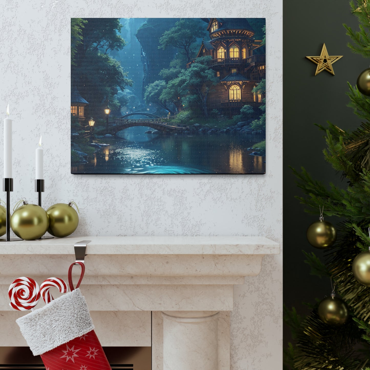 Forest For The Trees Night Canvas Gallery Wraps