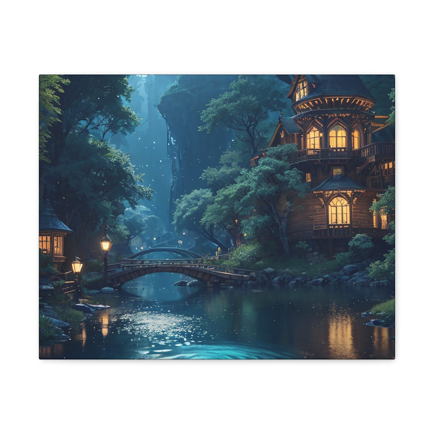 Forest For The Trees Night Canvas Gallery Wraps