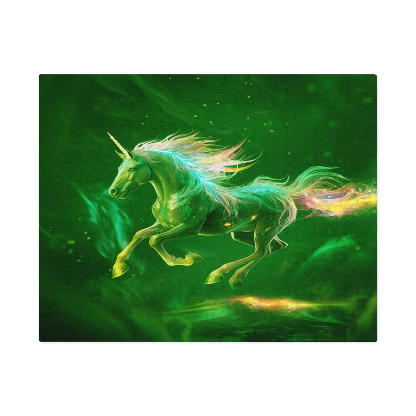 Green Unicorn Jigsaw Puzzle (500,1000-Piece)
