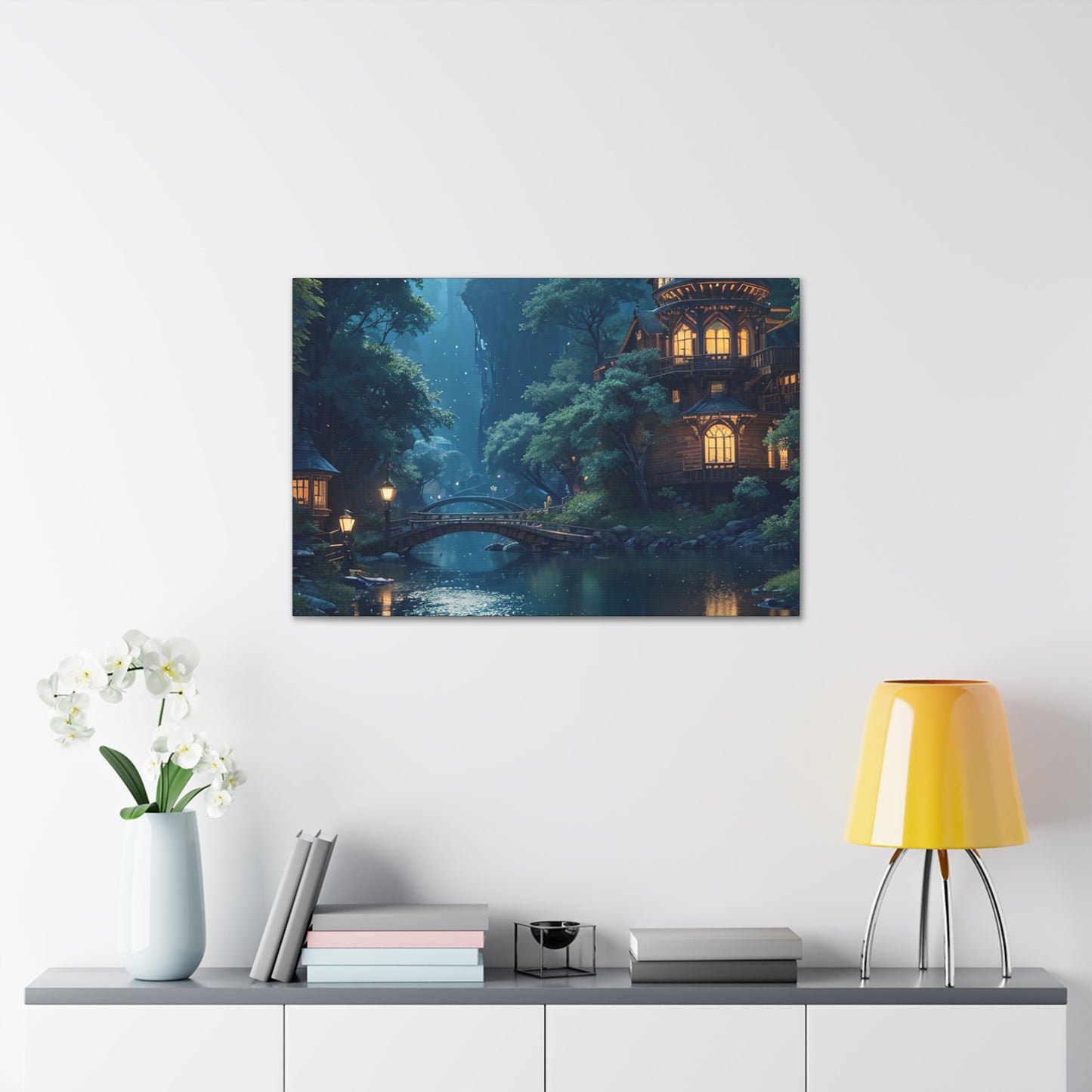 Forest For The Trees Night Canvas Gallery Wraps