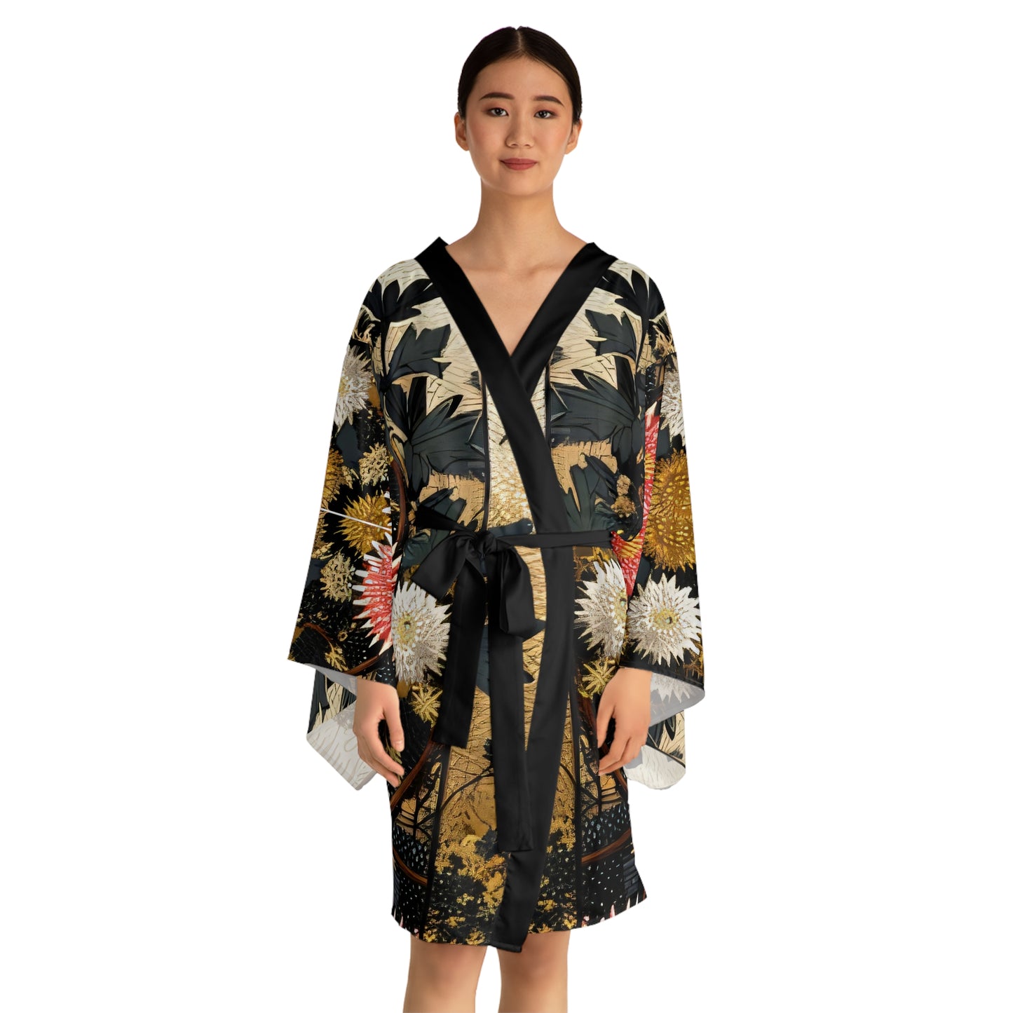 Sophisticated Cosmopolitan Series (V) Long Sleeve Kimono Robe 🌸