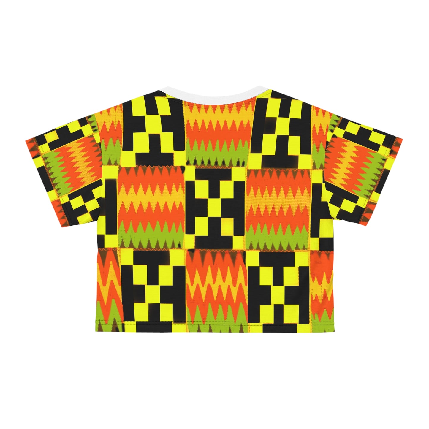 Kente Crop Tee: Bold Style, African Heritage
