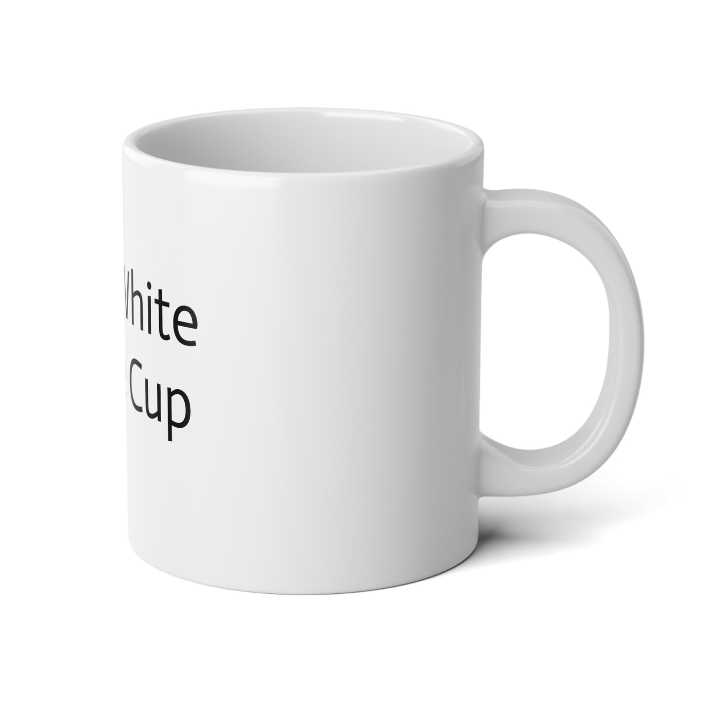 Plain White Coffee Cup Jumbo Mug, 20oz