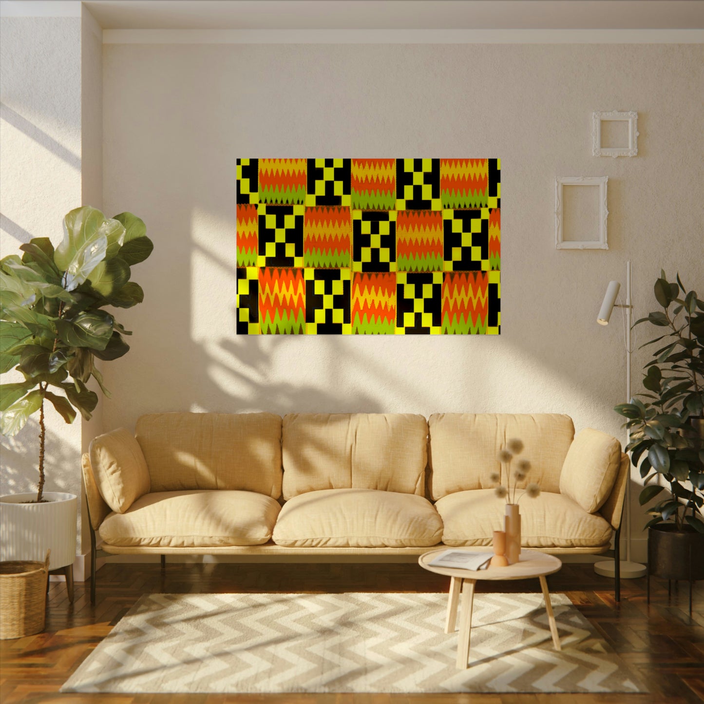 Bring African Flair to Your Walls: Kente Design Watercolor Posters