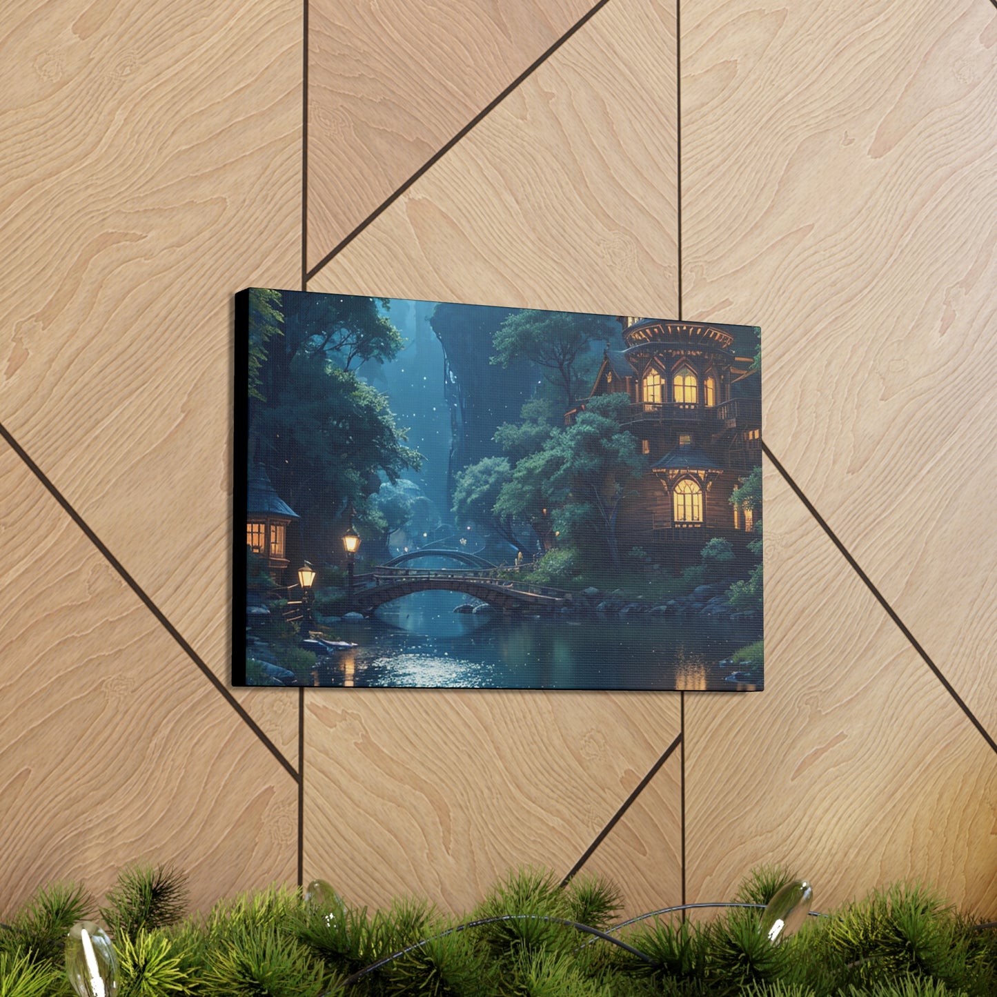 Forest For The Trees Night Canvas Gallery Wraps