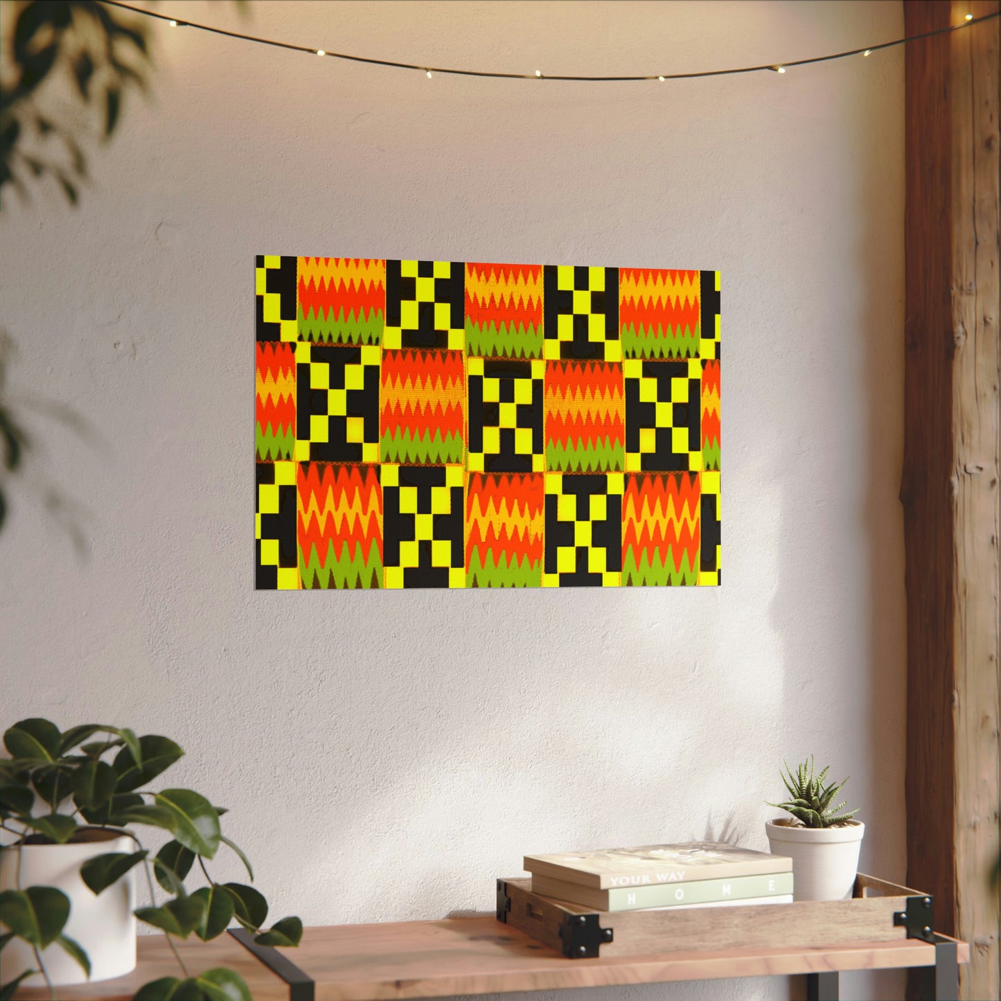 Bring African Flair to Your Walls: Kente Design Watercolor Posters