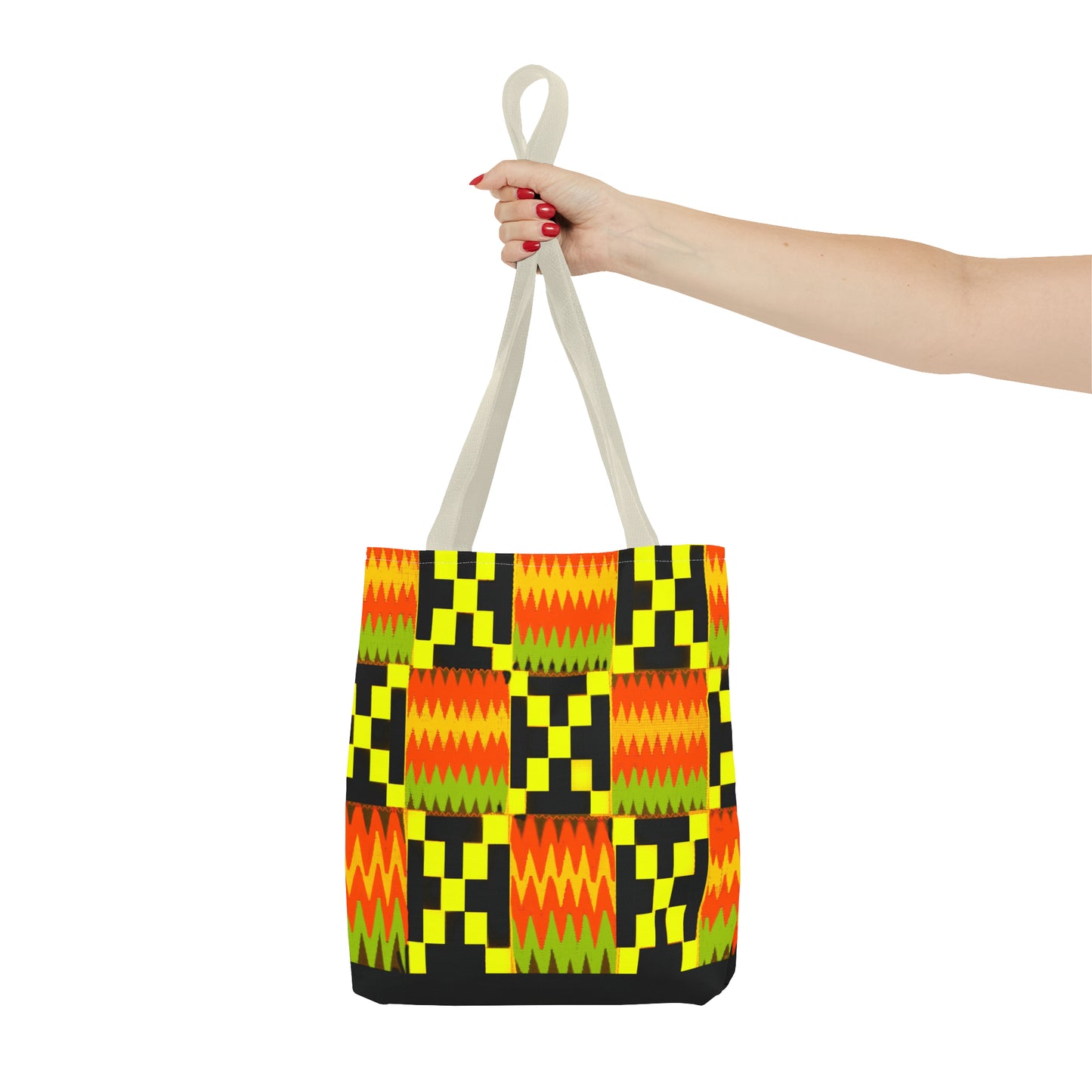 Kente Design Tote: Vibrant, Durable, & Available in 3 Sizes