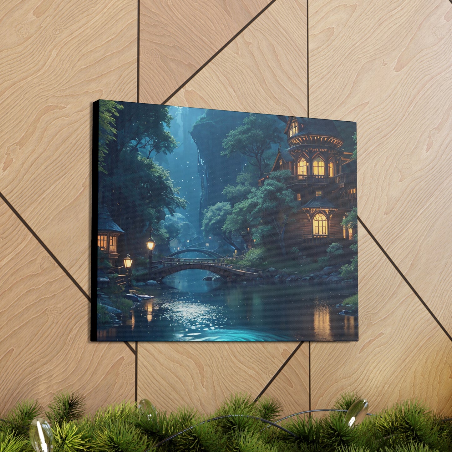 Forest For The Trees Night Canvas Gallery Wraps