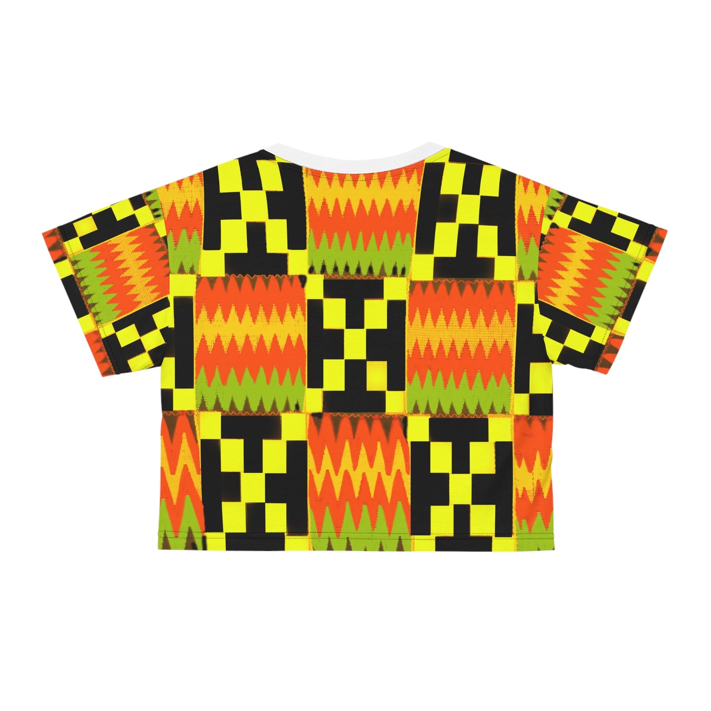 Kente Crop Tee: Bold Style, African Heritage