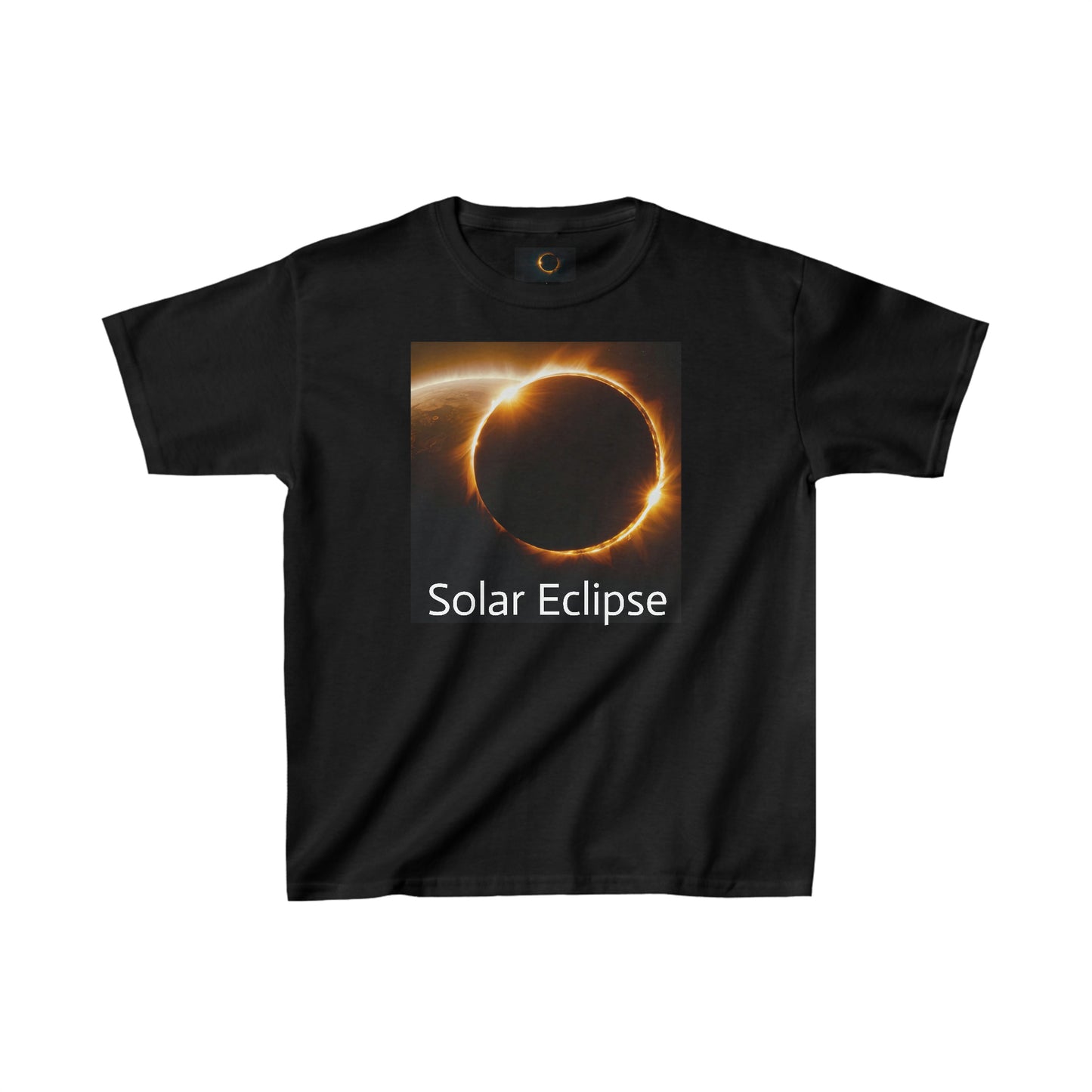 Solar Eclipse Kids T-Shirt: Explore the Cosmos in Comfort Black $19.99
