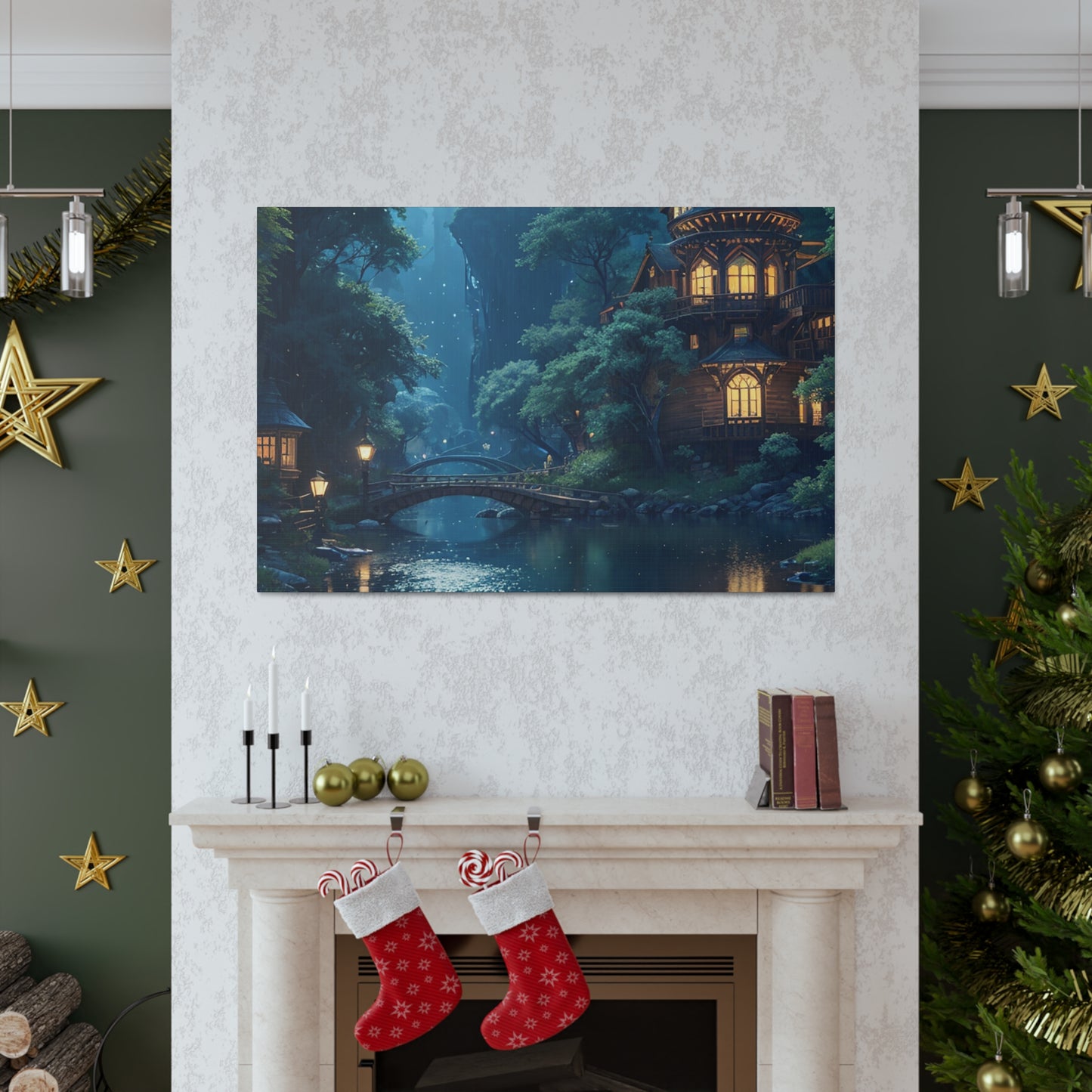 Forest For The Trees Night Canvas Gallery Wraps