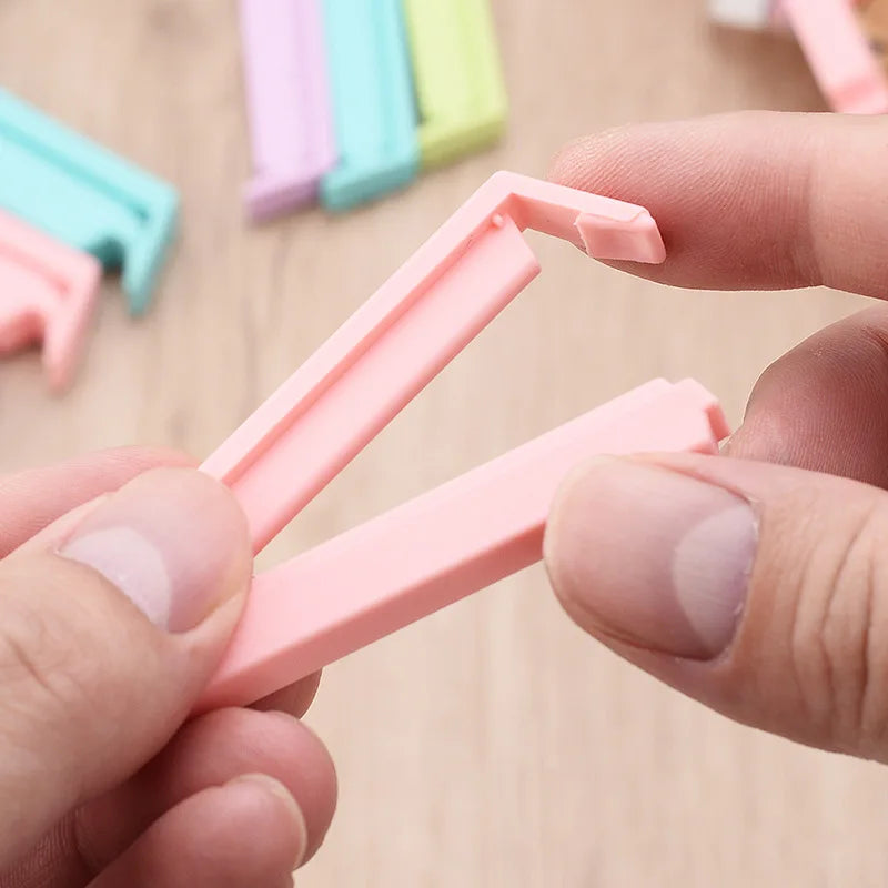 12 PCS Food Snack Package Bag Sealing Clips - Plastic Clips for Kitchen Storage and Organization Accessories