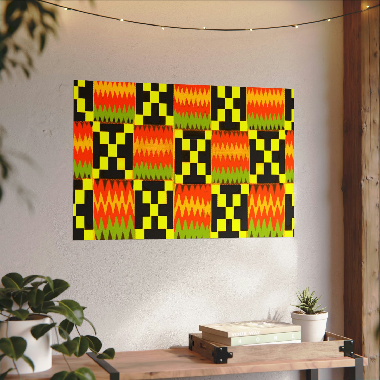 Bring African Flair to Your Walls: Kente Design Watercolor Posters