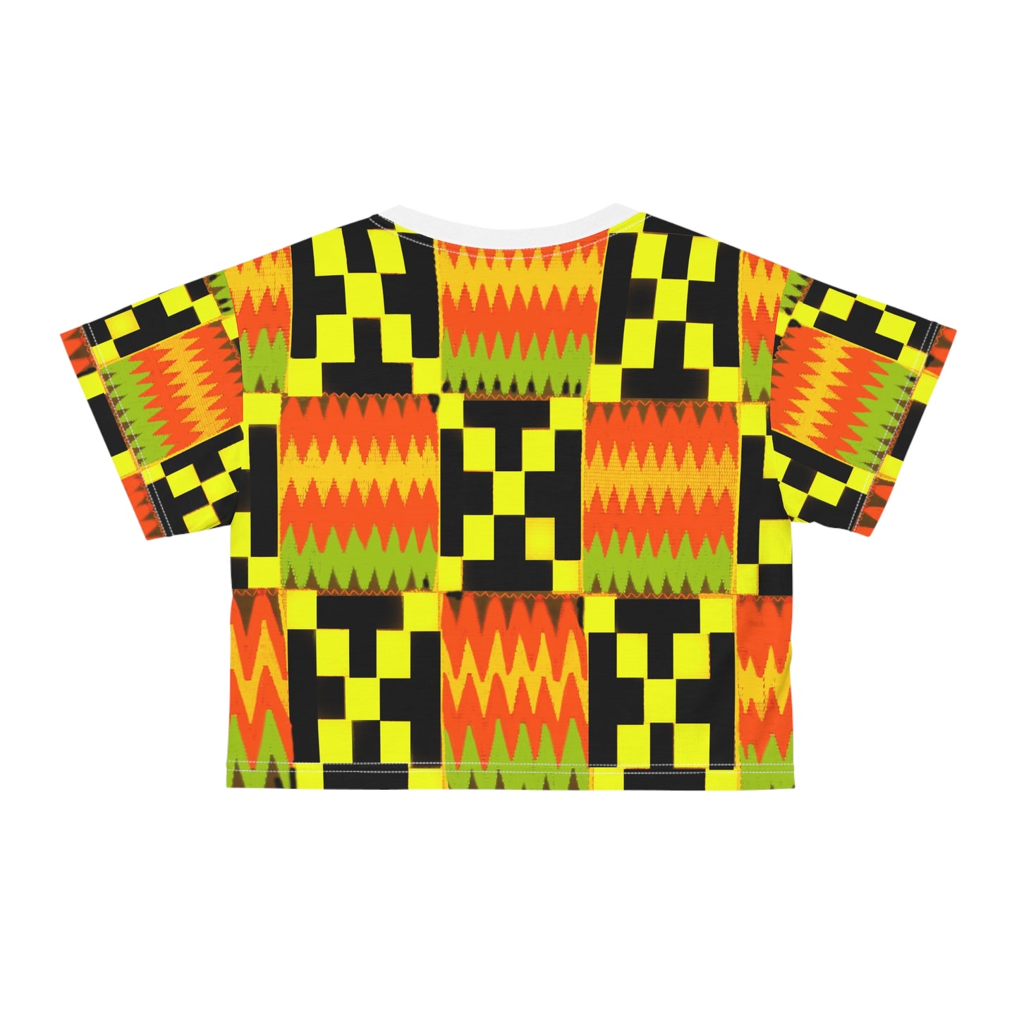 Kente Crop Tee: Bold Style, African Heritage