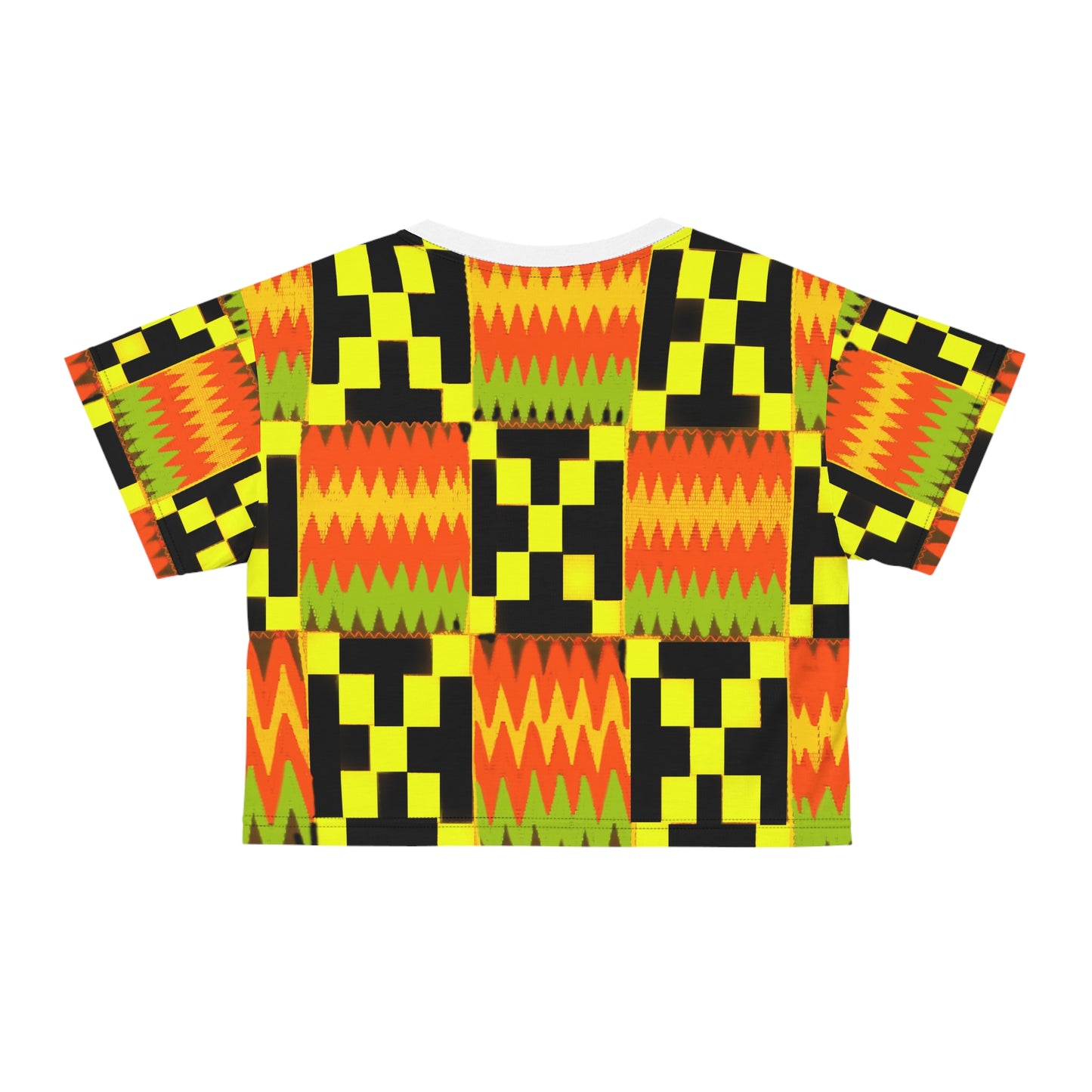 Kente Crop Tee: Bold Style, African Heritage