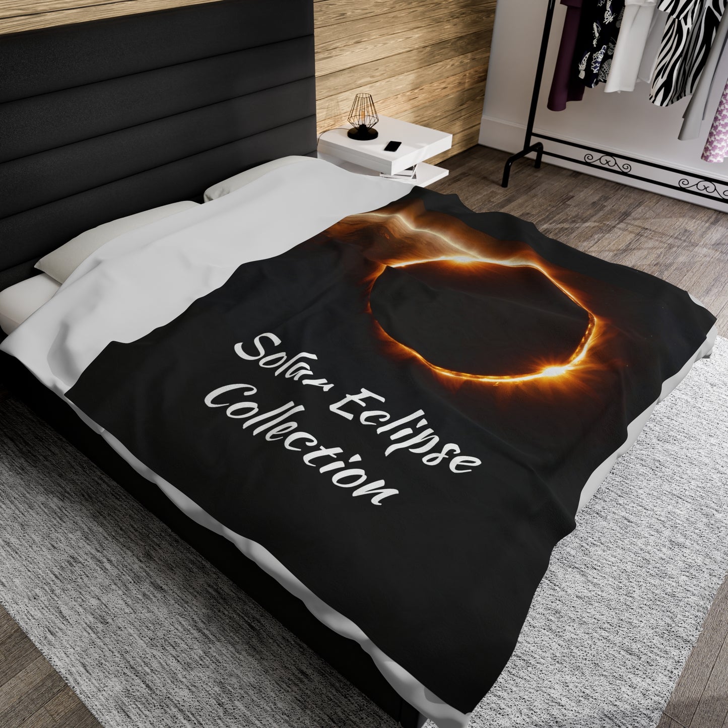 Solar Eclipse Collection Velveteen Plush Blanket  60x80" $59.99
