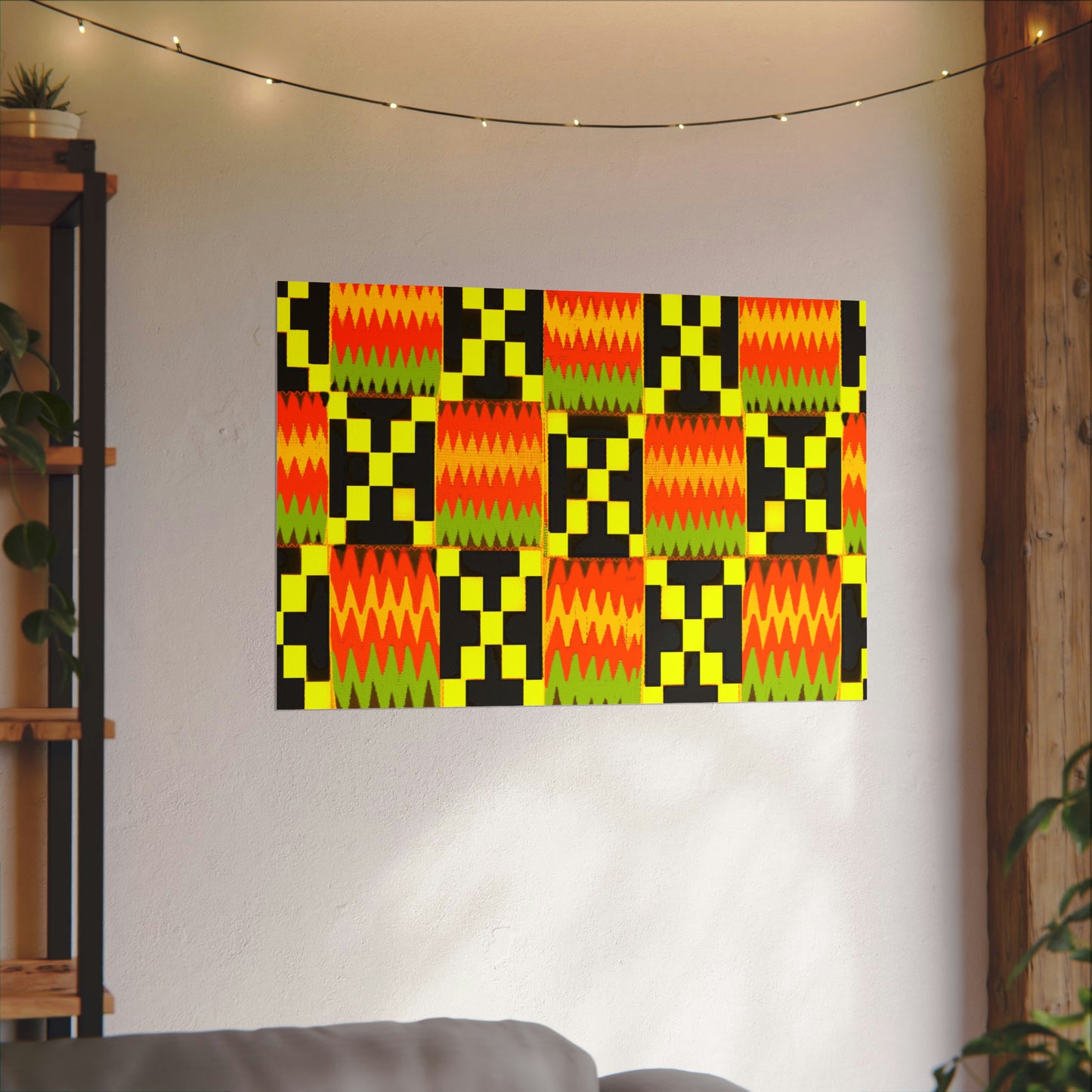 Bring African Flair to Your Walls: Kente Design Watercolor Posters