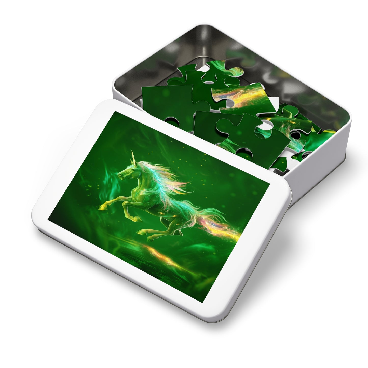 Green Unicorn Jigsaw Puzzle (500,1000-Piece)