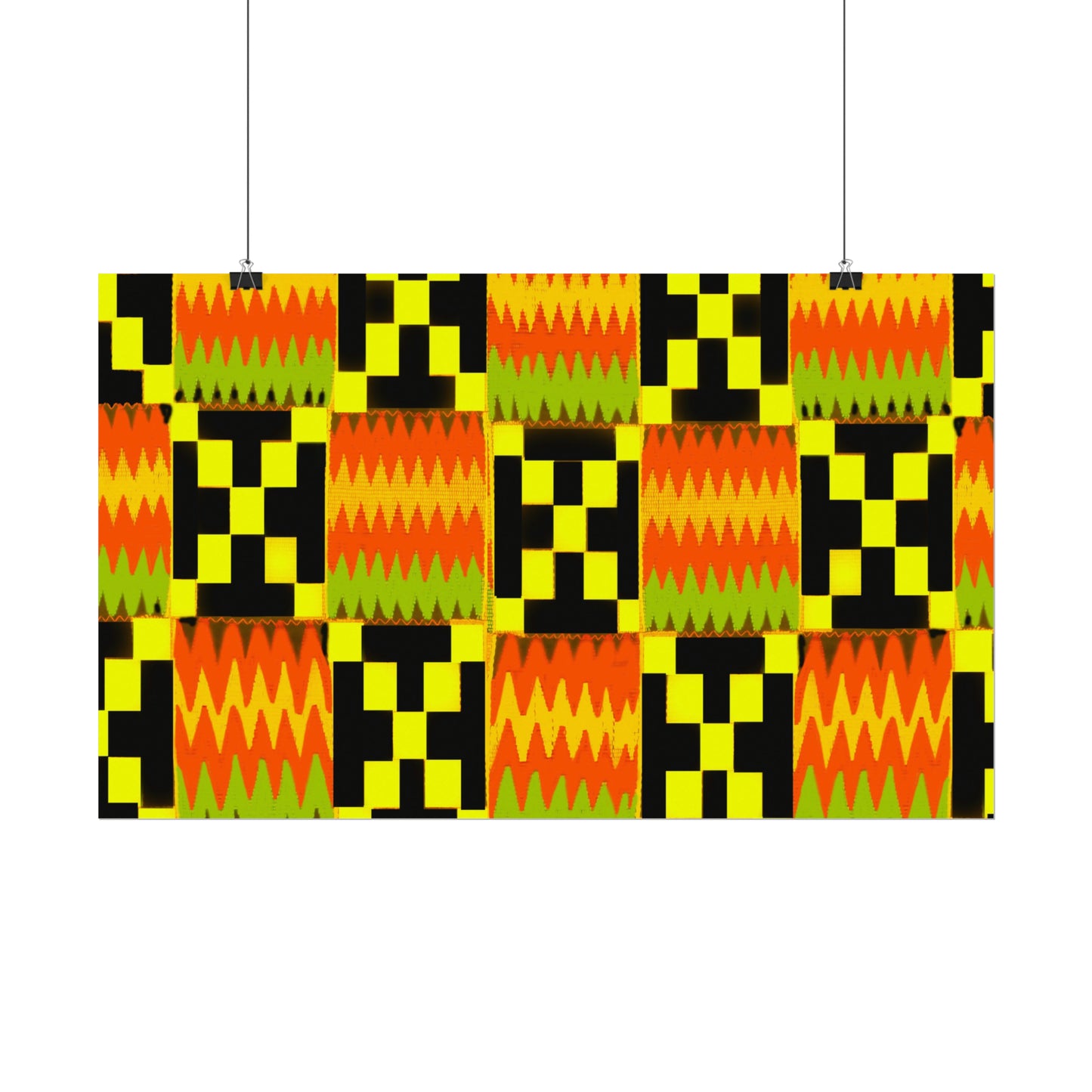 Bring African Flair to Your Walls: Kente Design Watercolor Posters