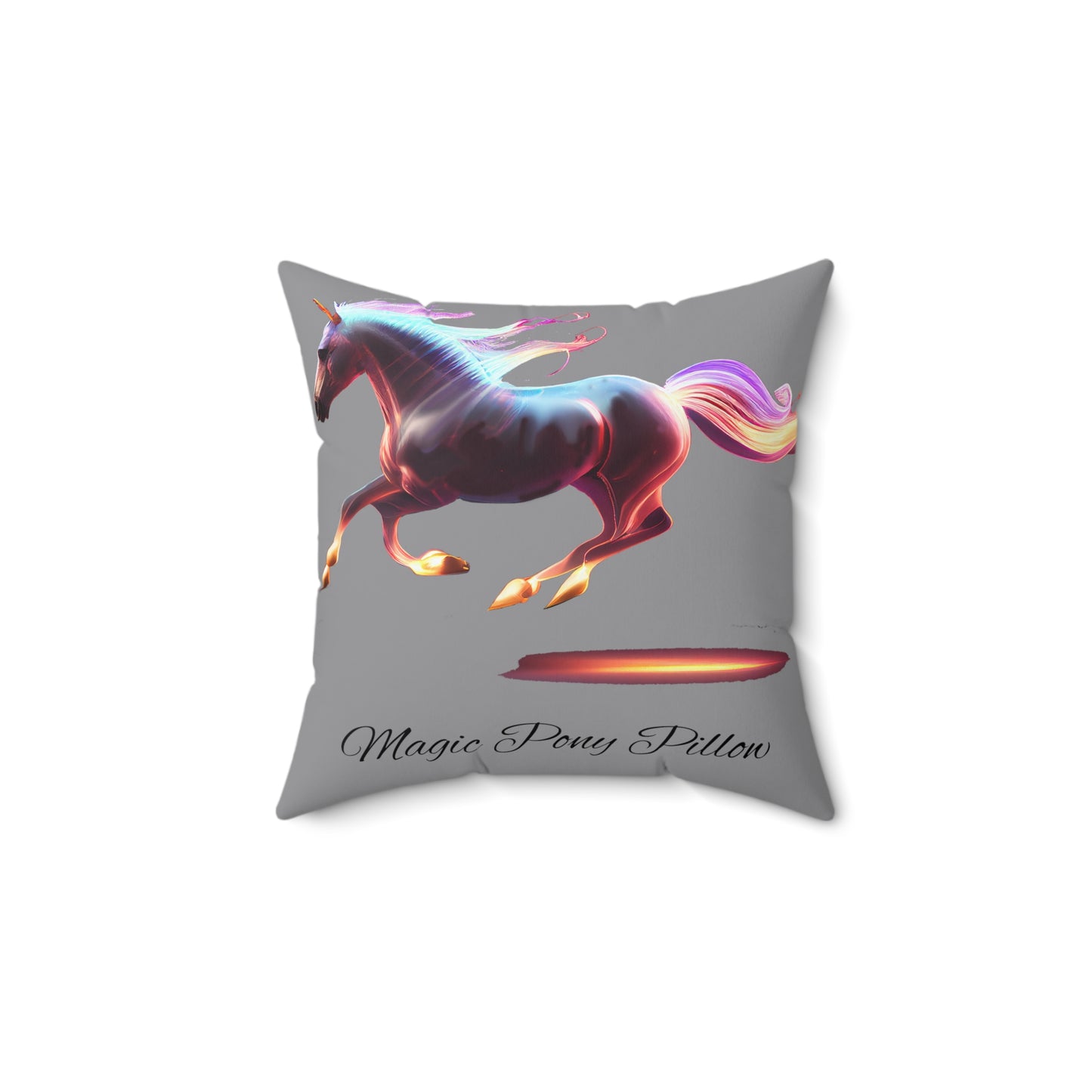 "The Magic Pony" Pillow: Enchanting Decor, Double-Sided Design