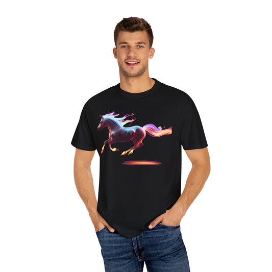 Embrace Unique Style: "The Magic Pony" Garment-Dyed T-Shirt