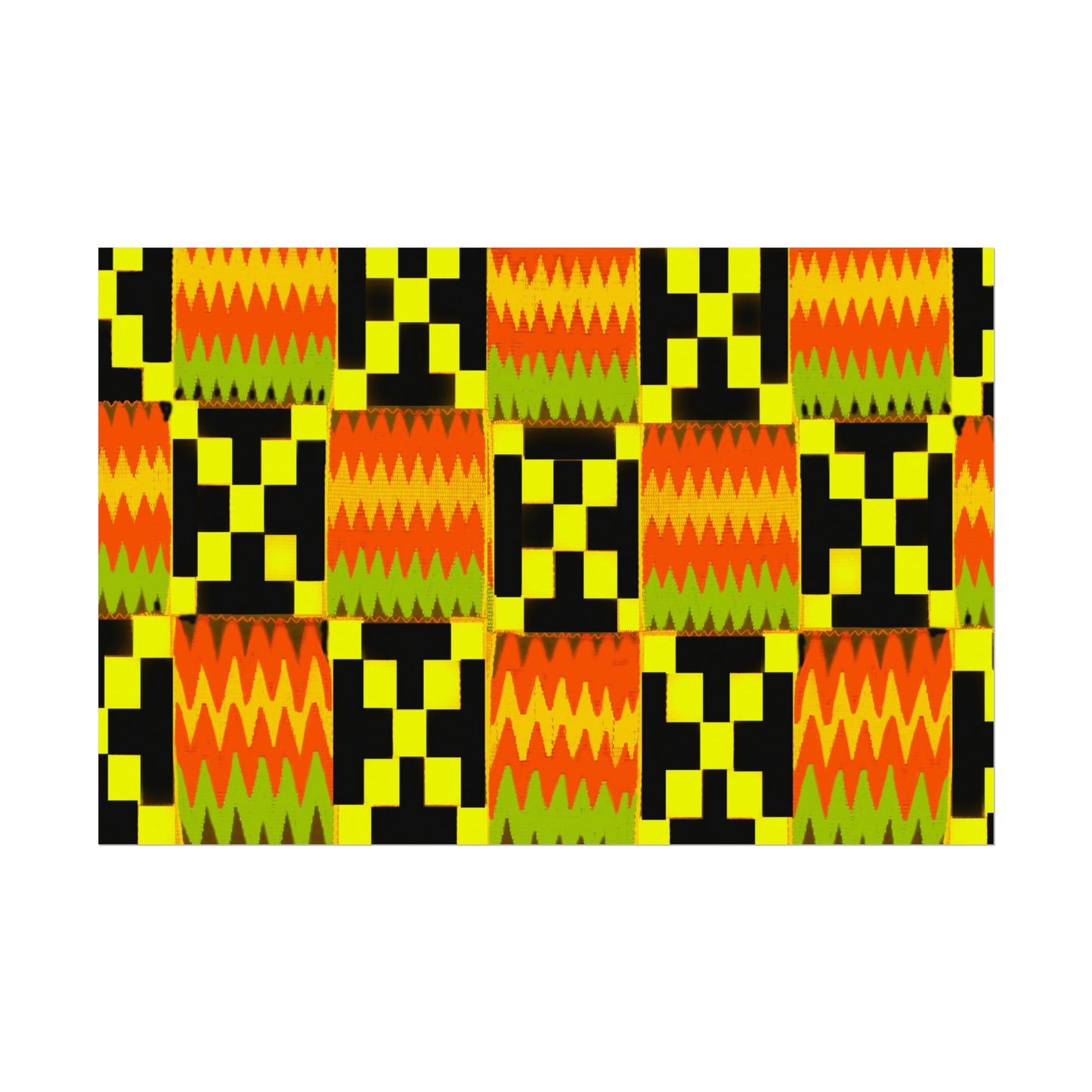 Bring African Flair to Your Walls: Kente Design Watercolor Posters