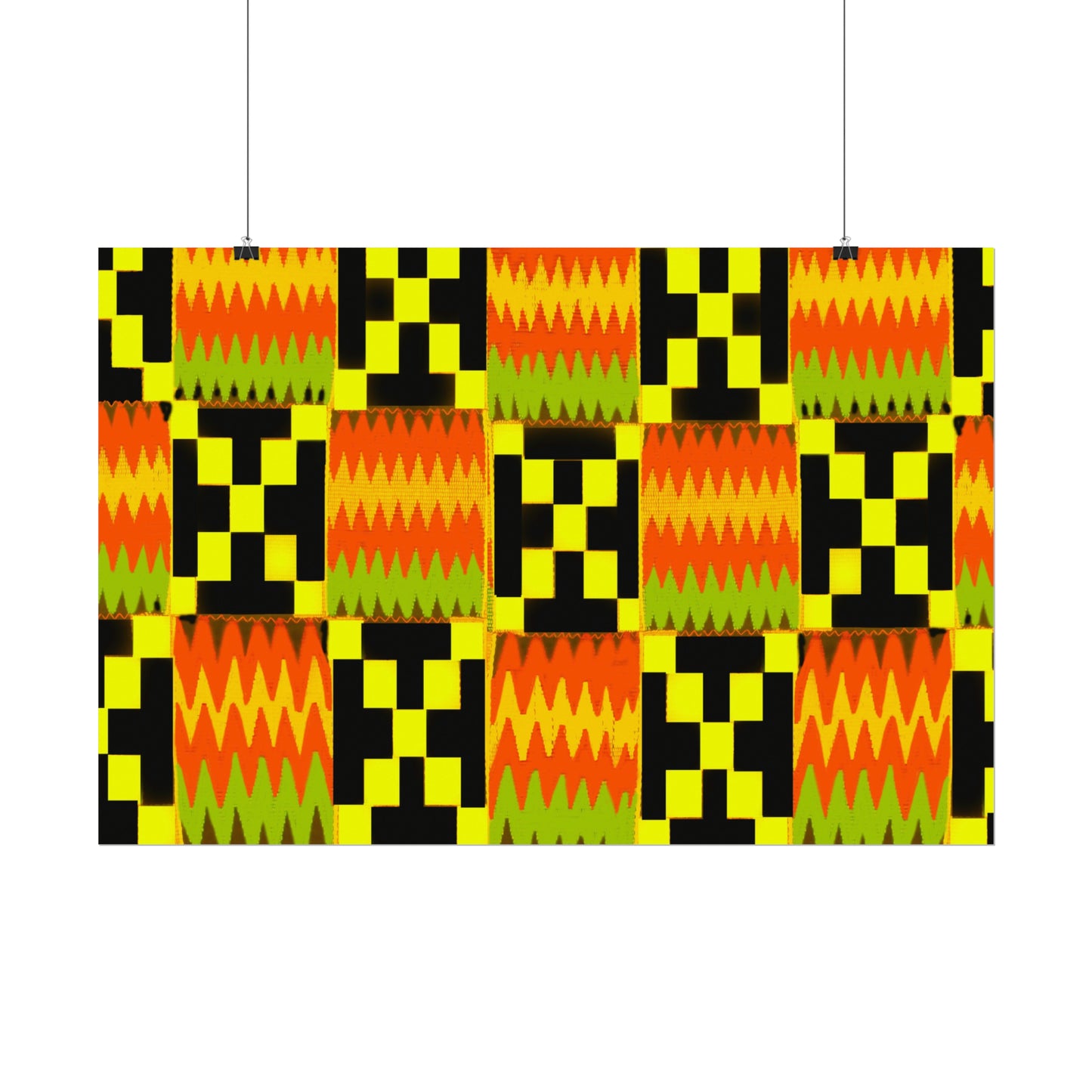 Bring African Flair to Your Walls: Kente Design Watercolor Posters