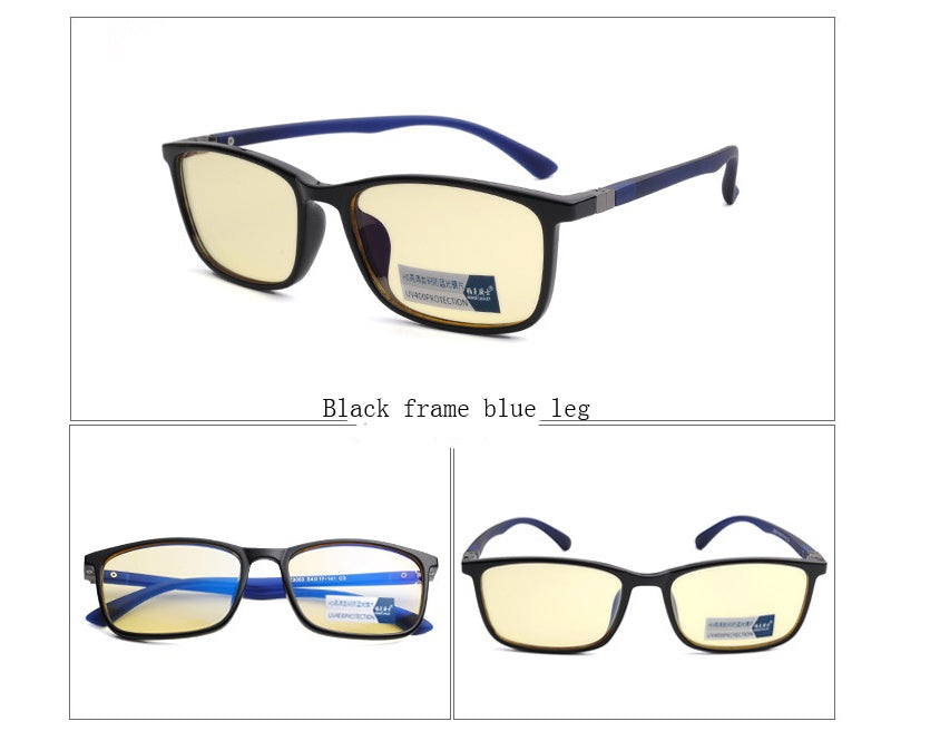 TR90 Lightweight Anti-Blue Light Glasses for Men - Flat Lens Anti-Radiation Gaming Glasses