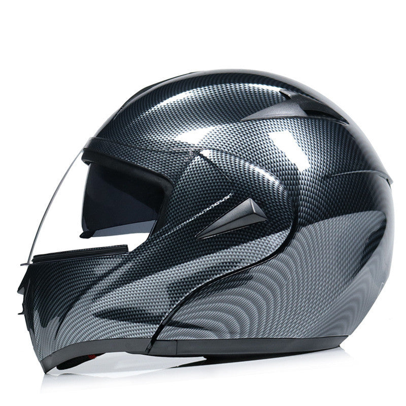 Open-Face Motorcycle Helmet: Lightweight, Stylish Carbon Fiber Design