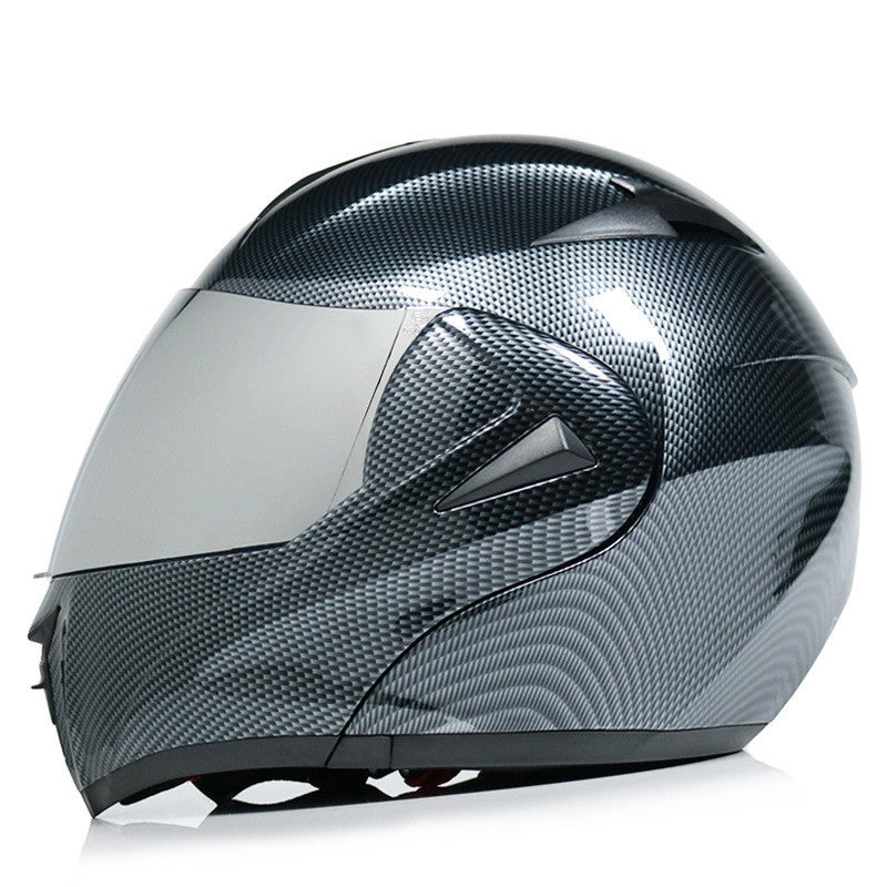 Open-Face Motorcycle Helmet: Lightweight, Stylish Carbon Fiber Design