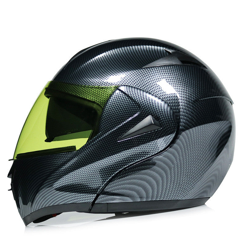 Open-Face Motorcycle Helmet: Lightweight, Stylish Carbon Fiber Design