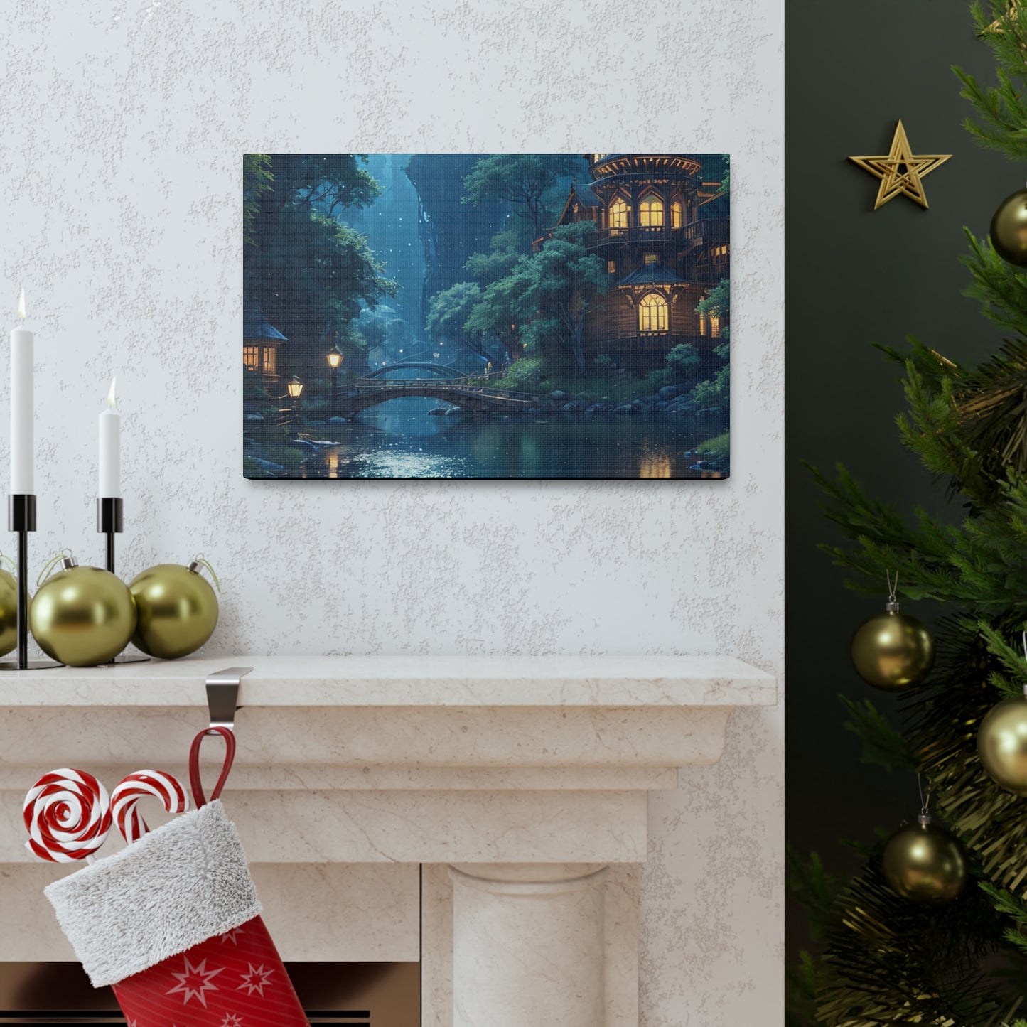 Forest For The Trees Night Canvas Gallery Wraps