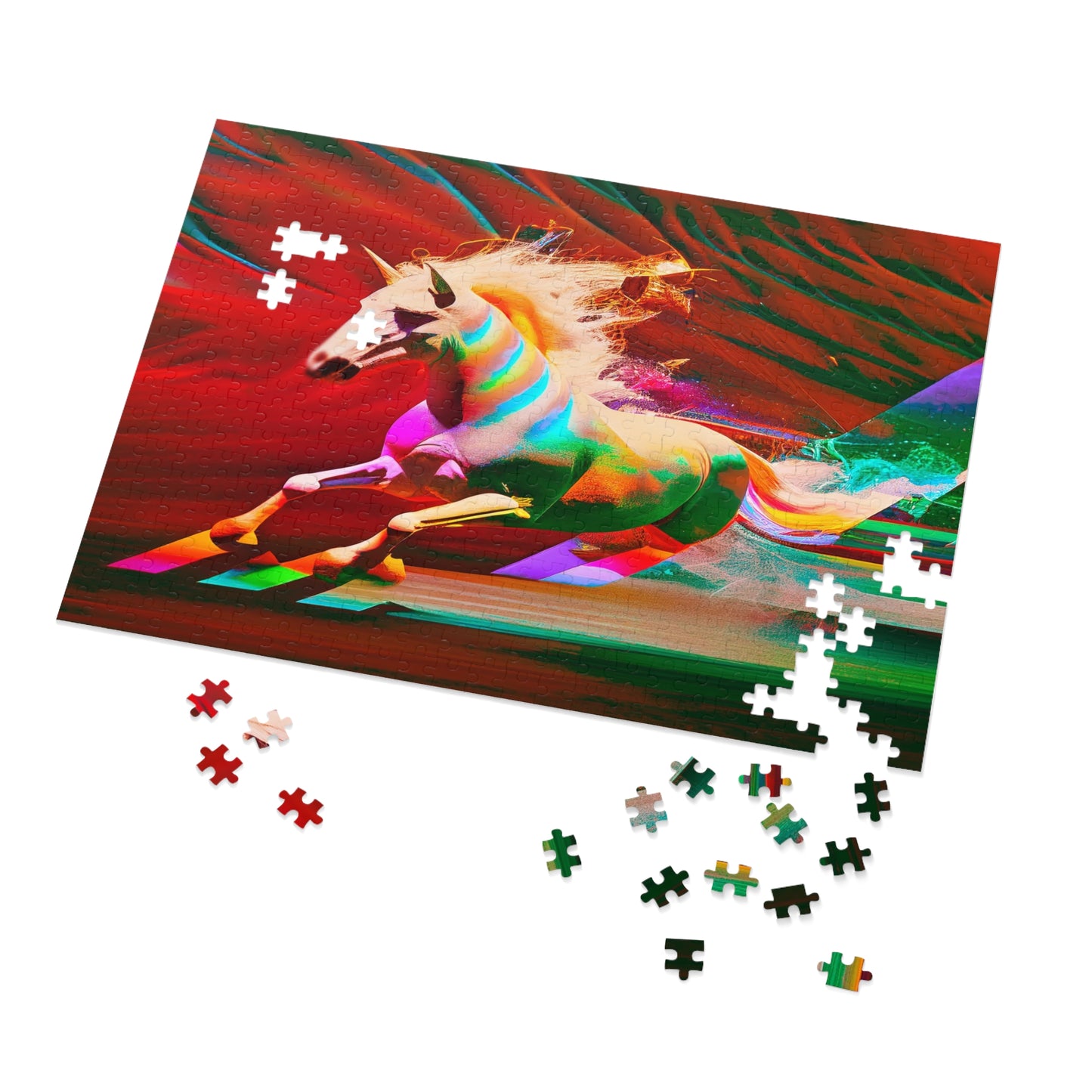 Embrace the Magic: "The Magic Pony" Jigsaw Puzzle (500,1000-Piece) Red Left