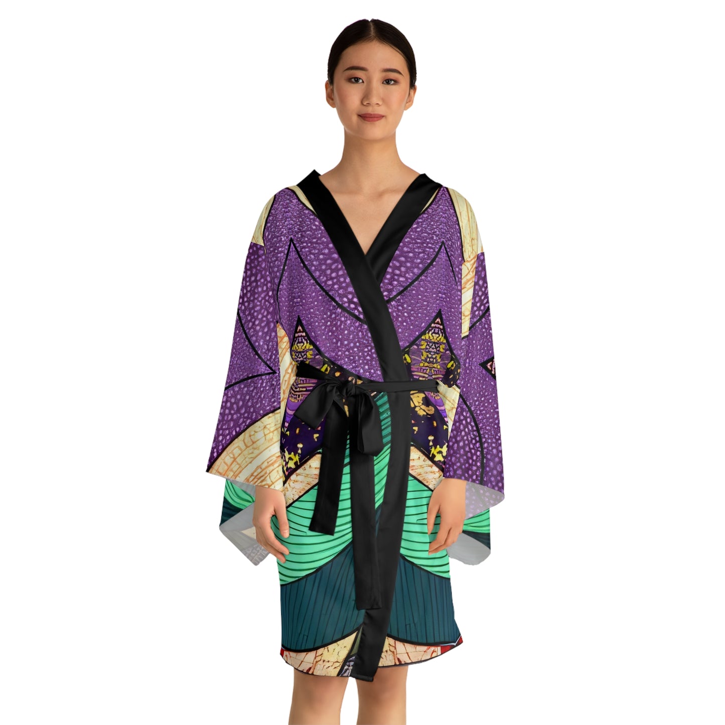 Sophisticated Cosmopolitan Series (Z) Long Sleeve Kimono Robe 🌸