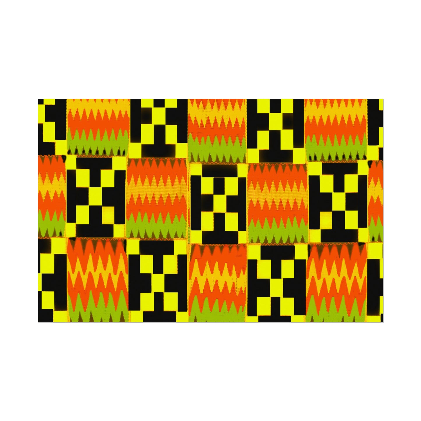 Bring African Flair to Your Walls: Kente Design Watercolor Posters