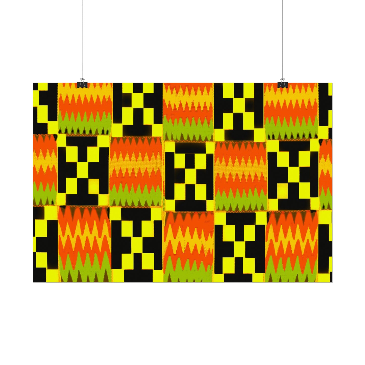 Bring African Flair to Your Walls: Kente Design Watercolor Posters