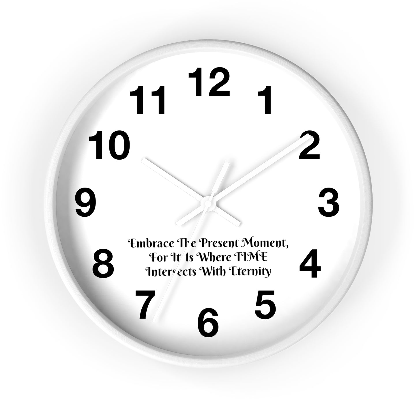 Embrace the Present: Mindfulness Wall Clock with Inspirational Quote