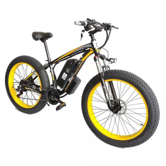 Versatile E-Bike for Snow & Trails:  21-Speed Electric Mountain Bike