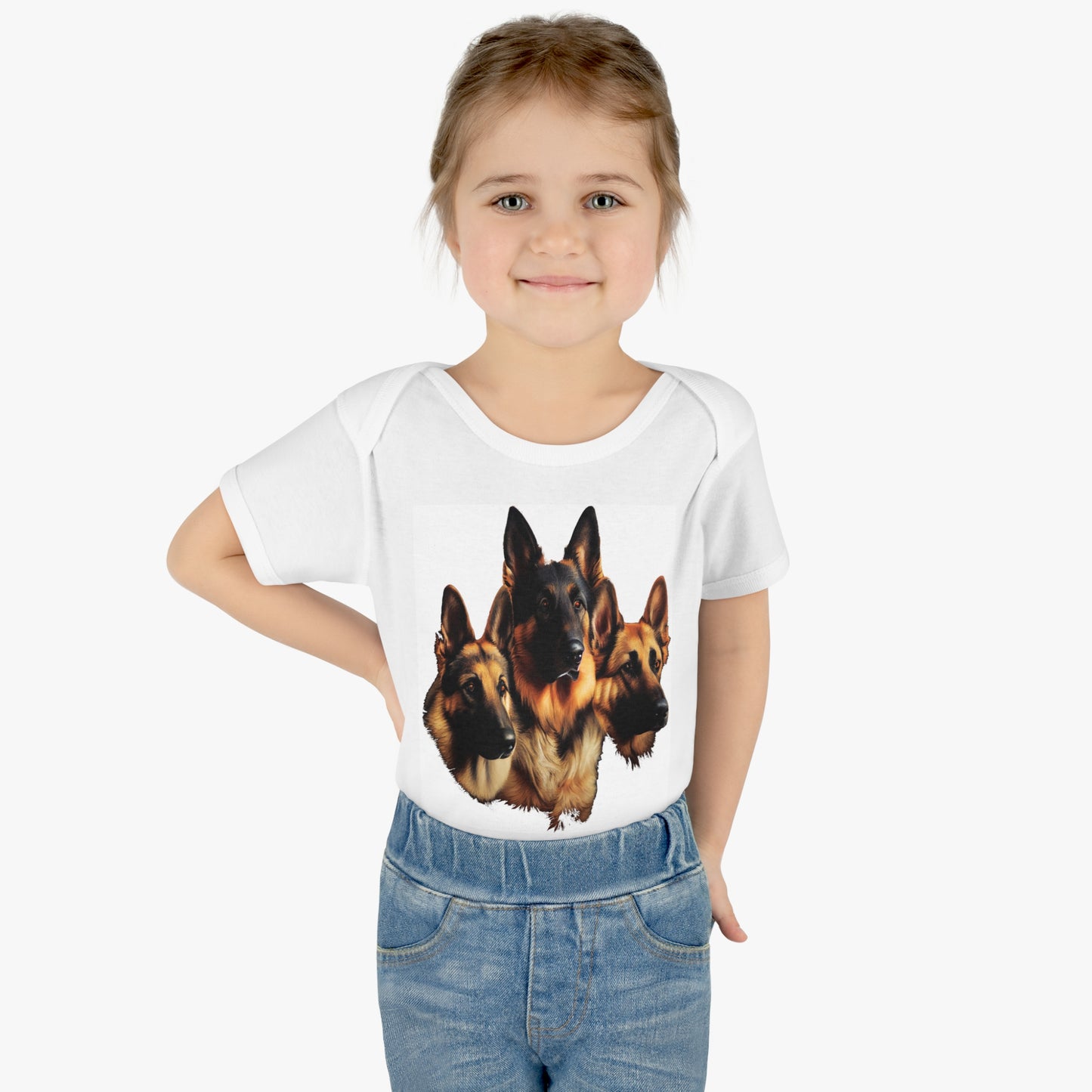 🛡️ My Guardian Angel: German Shepherd Baby Bodysuit 🐶