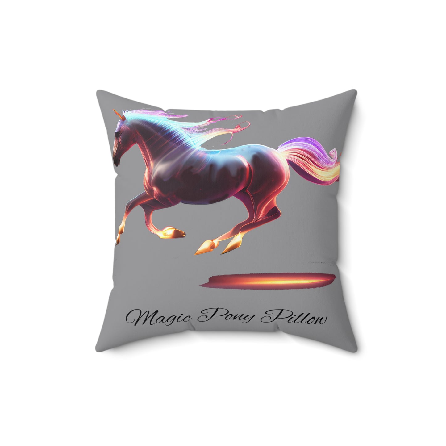 "The Magic Pony" Pillow: Enchanting Decor, Double-Sided Design