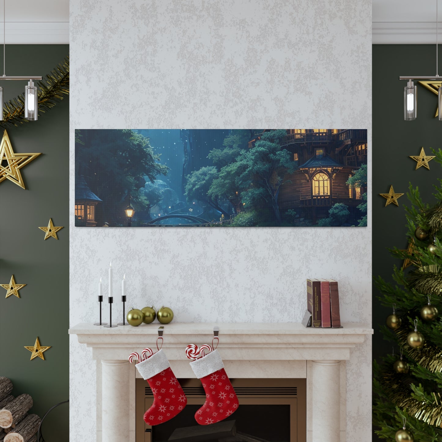 Forest For The Trees Night Canvas Gallery Wraps