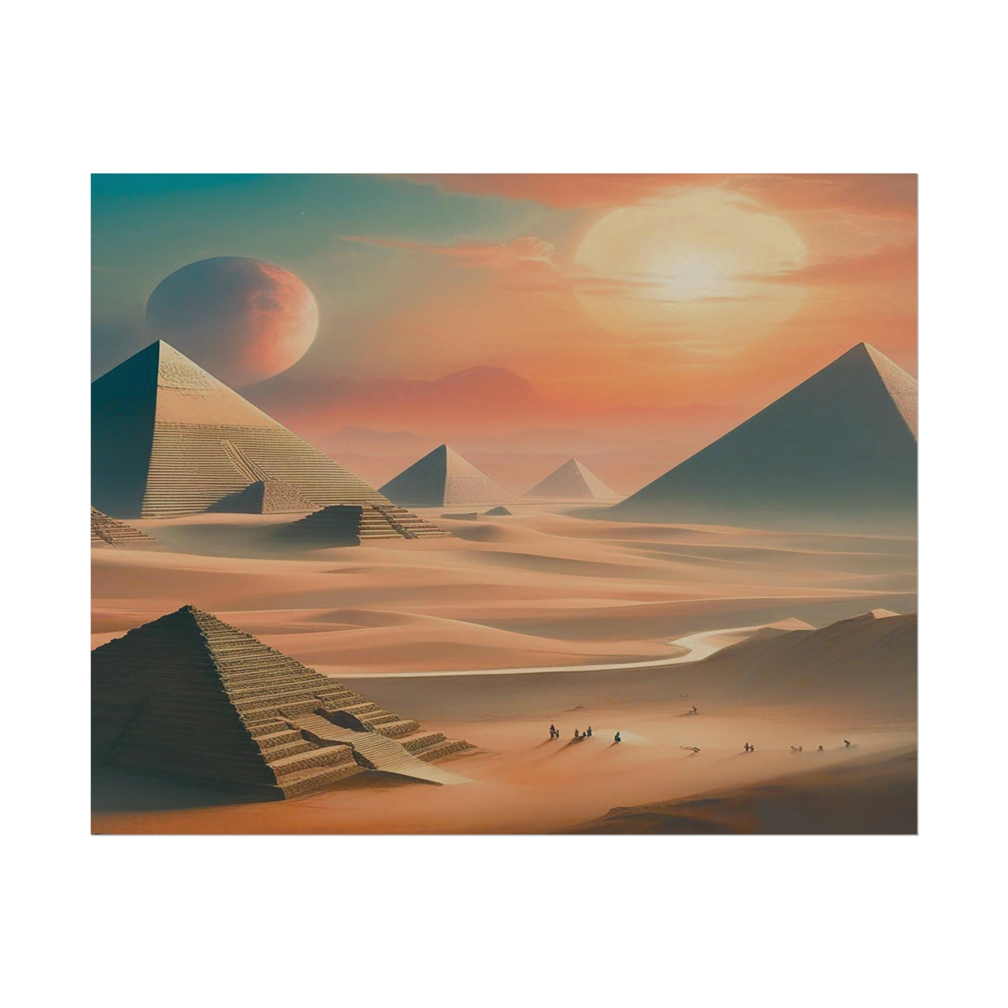 Pyramids of Egypt Watercolor Posters: Timeless Wonders for Your Walls