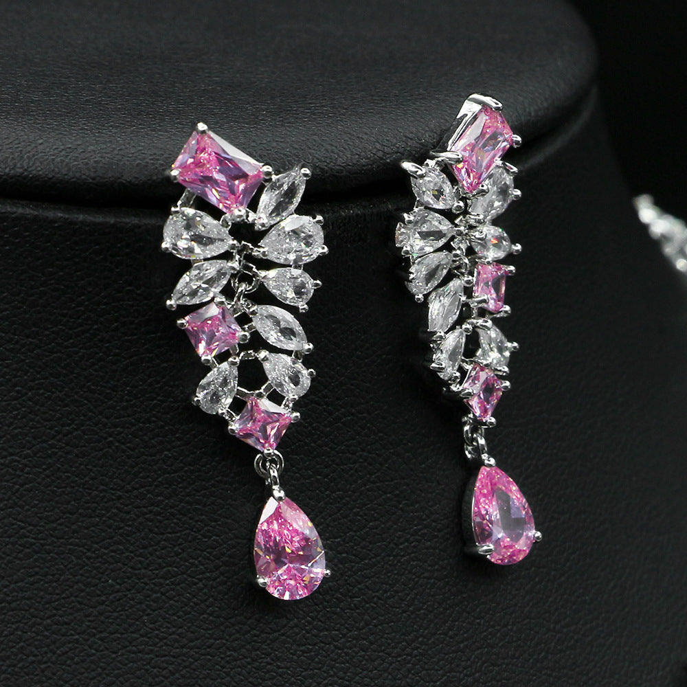 Complete Your Bridal Look: Zircon Necklace & Earring Sets