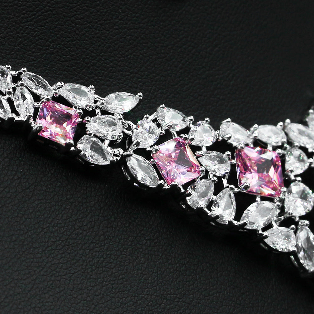 Complete Your Bridal Look: Zircon Necklace & Earring Sets