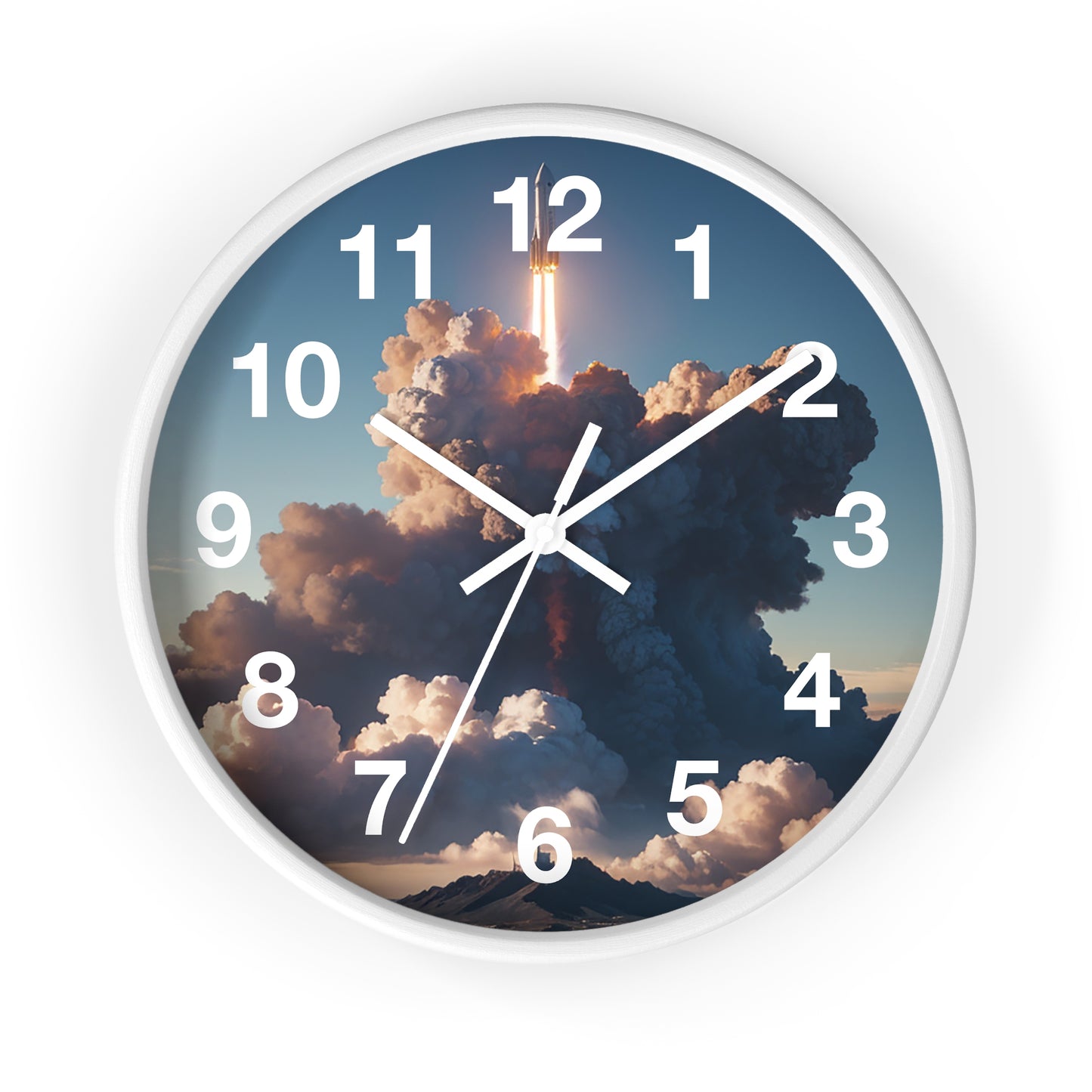 Space-Themed Wall Clock: Rocket Design Adds Fun to Any Room
