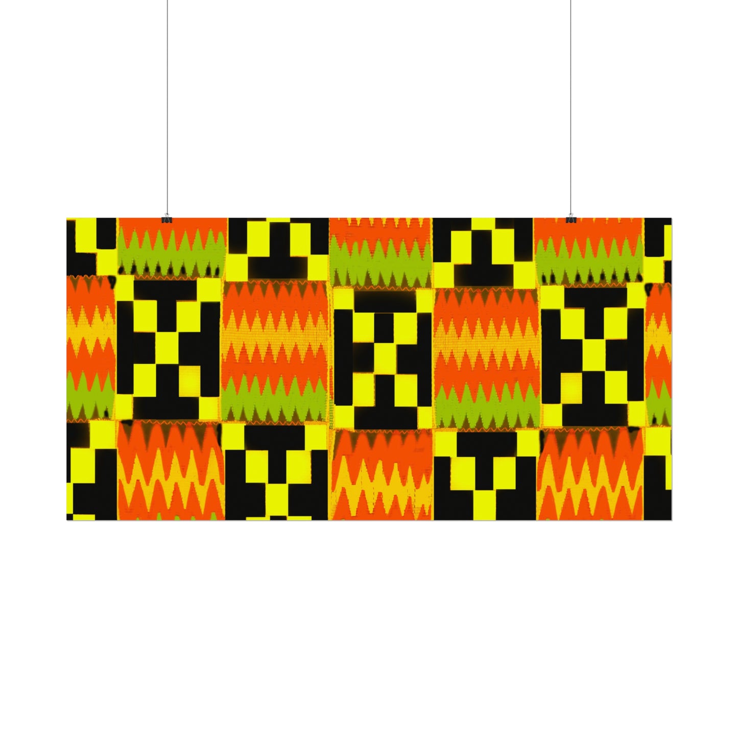 Bring African Flair to Your Walls: Kente Design Watercolor Posters