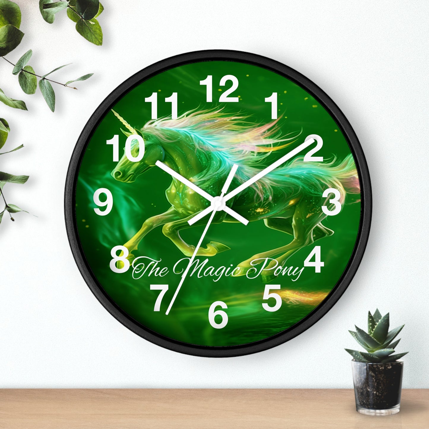 Clock Enchant Your Space: "The Magic Pony" Wall Clock