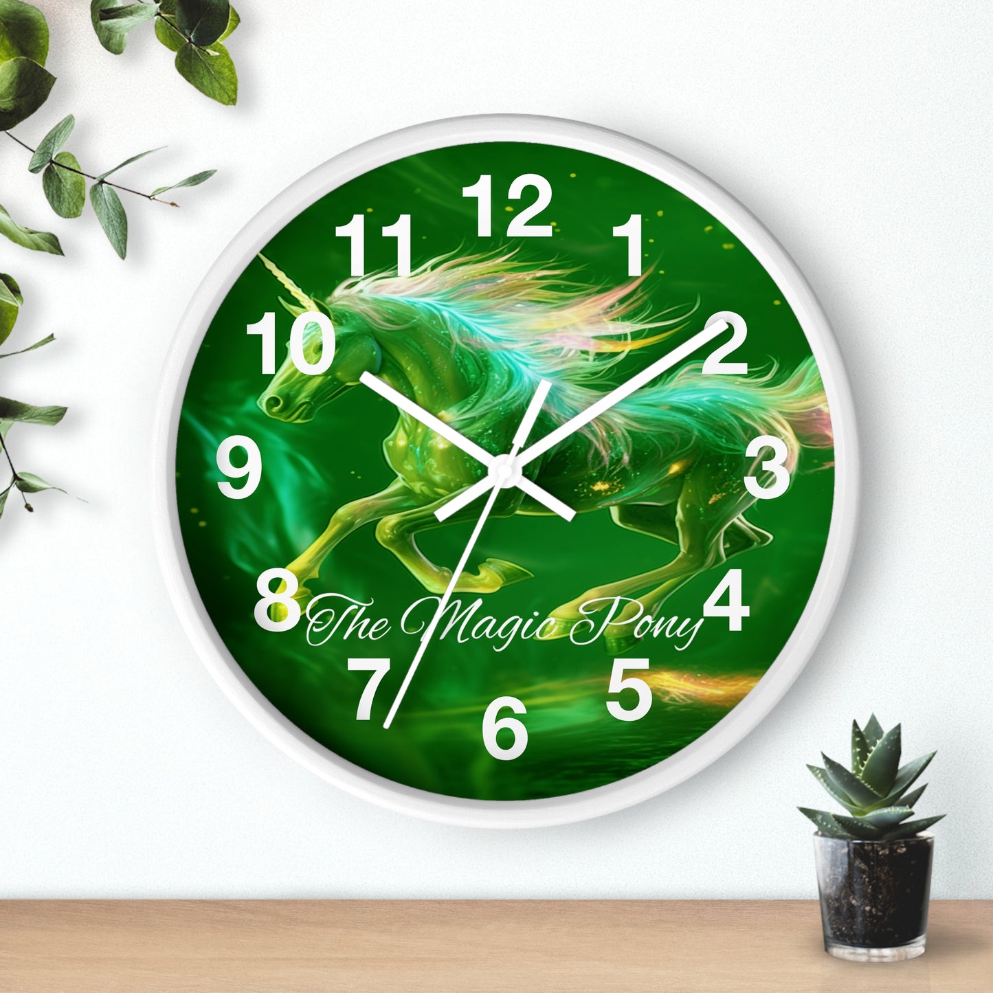 Clock Enchant Your Space: "The Magic Pony" Wall Clock
